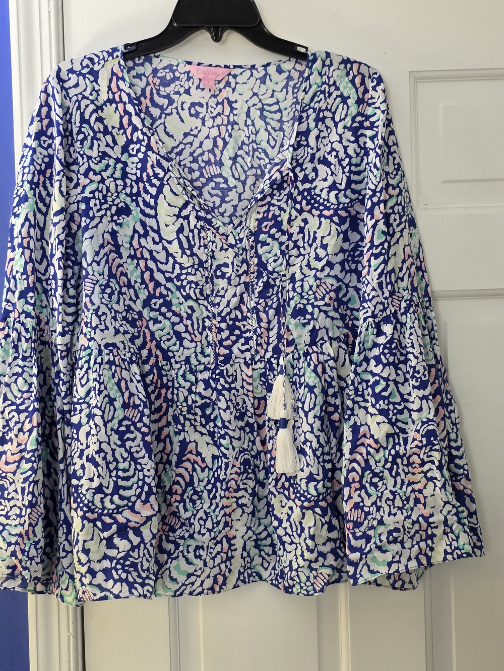 Lilly Pulitzer Navy, Pink, Green, Peach Printed Top